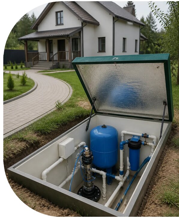 Автономное водоснабжение дома в Красногорске от 152415 р. | АПаруса-Крр